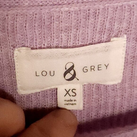 Lou & Grey Womens Lavender Purple Lightweight Oversized Sweater XS - Picture 4 of 5